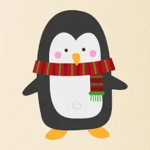 Tučňák se šálou