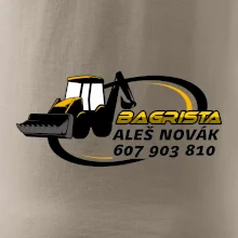 Bagrista v kruhu - vlastní nápis