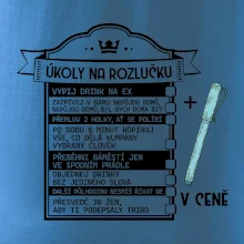 Vintage nápis Triko na rozlučku s úkoly pro ženicha