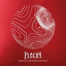 Plechý - vrstevnice v kruhu