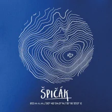 Špičák - vrstevnice v kruhu