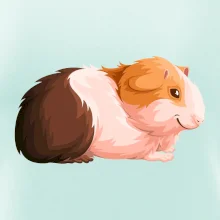 Morče - kreslené z boku