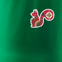 Folklor na prsu veverka