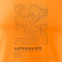 Lomnický štít - vrstevnice v obdélníku