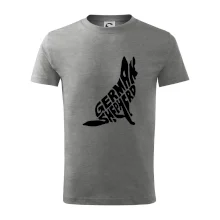 Německý ovčák sedící napis