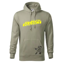 Hasič stojící - nápis hasiči - Velký nápis  na zádech