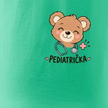 Pediatrička s medvídkem a stetoskopem - malý potisk