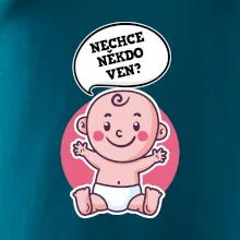 Nechce někdo ven - Triko pro porodní asistentku