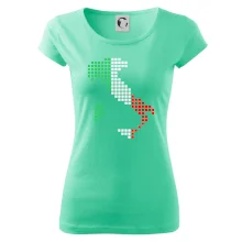 Itálie obrys vlajka