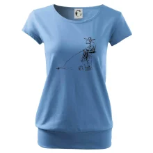 Kreslený rybář na pařezu