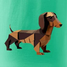 Jezevčík - slepený z papíru