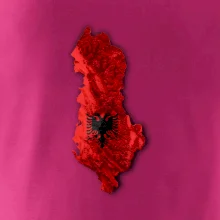 Mapa Albánie reliéf hor