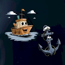 Parové triko - Loď a kotva