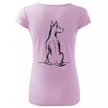 Pes kreslený zezadu