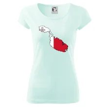 Mapa Malta s vlajkou