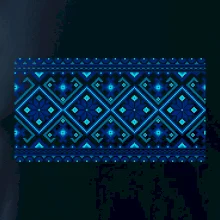 Ukrajinský vzor - modrý