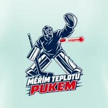 Hokejový teploměr pukem