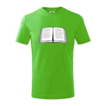 Kniha černobílá otevřená s textem