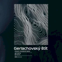 Gerlachovský štít - vrstevnice v obdélníku