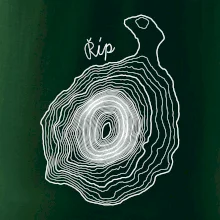 Říp - vrstevnice psací