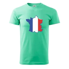 Francouzská vlajka mapa obrys