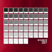 50 barevných odstínů šedi