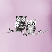 Dvě sovy abstraktní