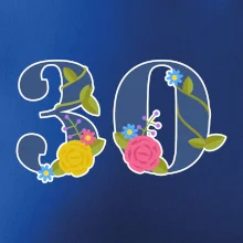 Květinové číslo kreslené - 30