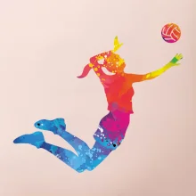 Volejbalista/Volejbalistka splash s míčem