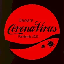 Corona virus pandemic logo