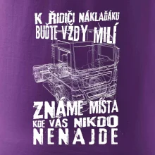 K řidiči náklaďáku buďte vždy milý