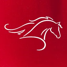 Kůň - bežící silueta hlavy