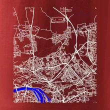 Praha 18200 - Mapa s vodními toky