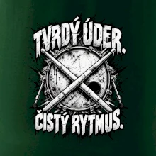 Tvrdý úder čistý rytmus - černobílé zkřížené paličky