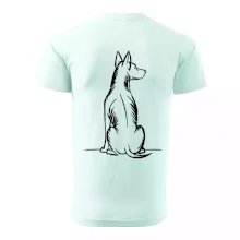 Pes kreslený zezadu