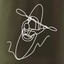 Kajak  ze shora jedním tahem