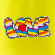 Love nápis duhový