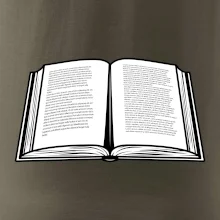 Kniha černobílá otevřená s textem