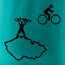 Mapa ČR + kolo na prsu