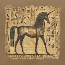 Egyptské hieroglyfy jednorožec
