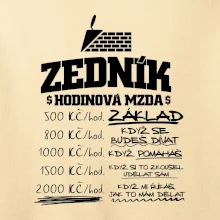 Hodinová mzda zedník