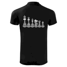 Šachové figurky v řadě - kreslené