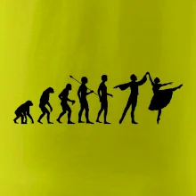 Evoluce tanec - muž a žena se sukní