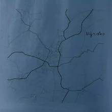 Černobílá mapa Nýrsko  340 22