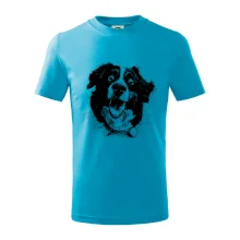 Černobílá karikatura Bernský salašnický pes