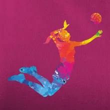 Volejbalistka splash s míčem