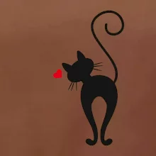 Zamilovaná kočka zezadu