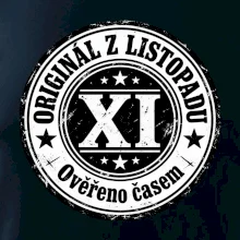 Originál z listopadu černobílá pečeť XI