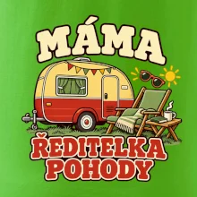 Máma ředitelka pohody rodinné kempování s karavanem