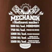 Mechanik - hodinová sazba